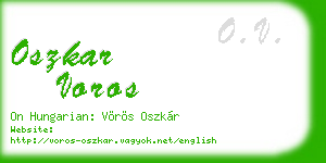 oszkar voros business card